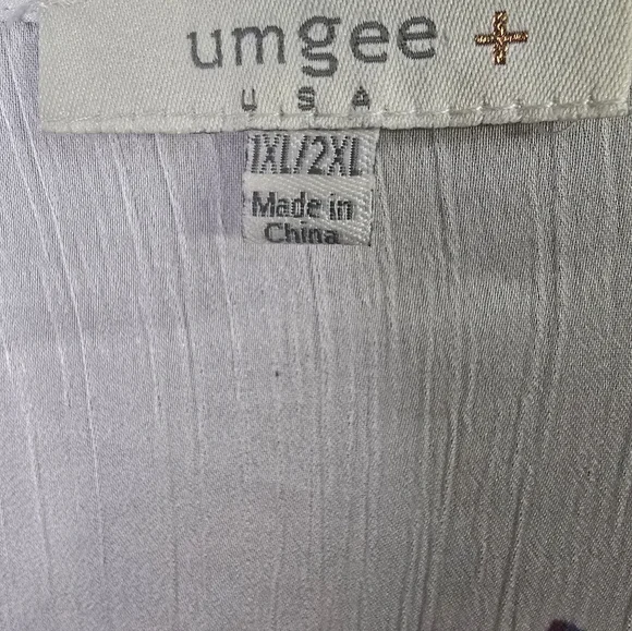 Umgee Floral Kimono Cardigan, Plus Size 1X/2X - Picture 4 of 5